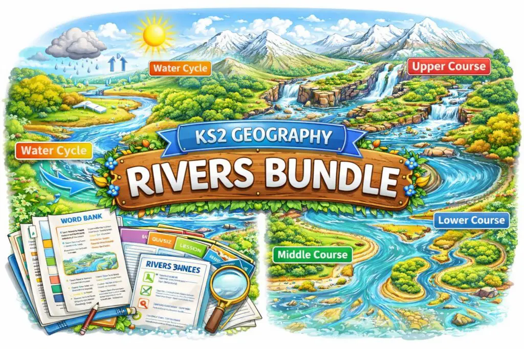 KS2 KS3 Geography Set of 6 Lessons - Rivers bundle