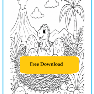 dinosaur nest free colouring printable