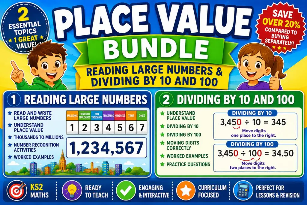 Place Value And Reading Big Numbers Bundle Image