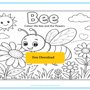 Minibeasts KS1 Bee Colouring Free printable download