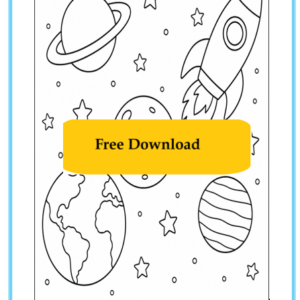 Space Free Colouring Download KS1