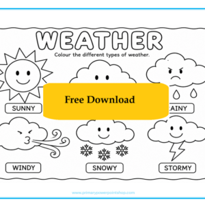 Weather KS1 Free Colouring Printable