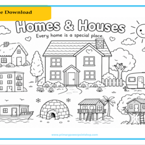 Houses and Homes Free Colouring image