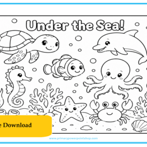 Under the Sea Free Colouring Download image