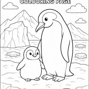 Antarctic Free Coloring Kids Image