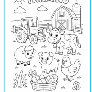 Farming free colouring download image