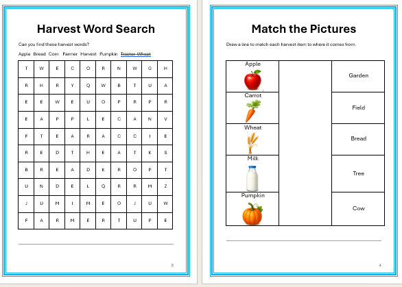 Harvest Workbook | KS1 Autumn Activities - Image 2