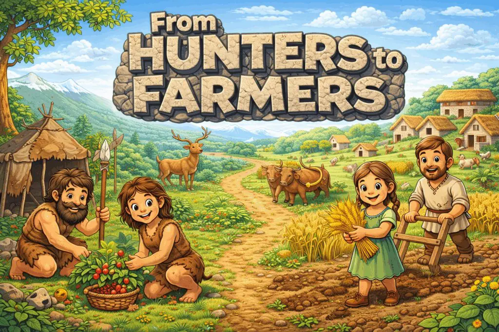 Evolution from hunting to farming
